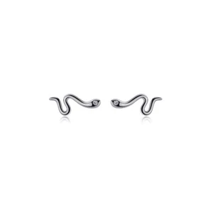 925 Sterling Silver Snake Stud Earrings / Studs / Crystal Ear Studs - Bild 1 von 7