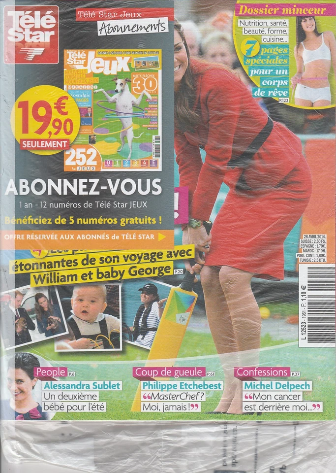Télé Star No. 1961 - 04/28/2014 - Kate Middleton - Echtebest - Michel Delpech - Image 1 of 1