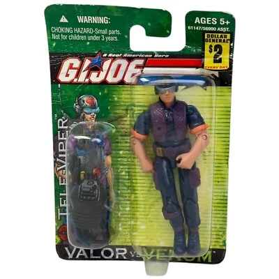 GI Joe Valor vs Venom Tele-Viper 3.75" Action Figure 2004 Hasbro Sealed - Image 1 of 4