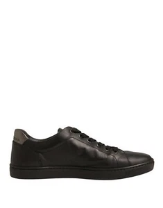 Dolce&Gabbana Men Black Sneakers 100% Leather Embellished Trainer Shoes Sz EU 44 - Picture 1 of 8