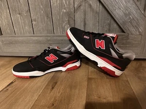 New Balance 550 Black Red Mens Size 12 New BB550SG1 Black Red White Bred NB 2021 - Picture 1 of 5