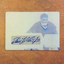 3-07-19 . 2021-22 leaf lumber #ts-dh1 dominik hasek printing plate autograph 1/1