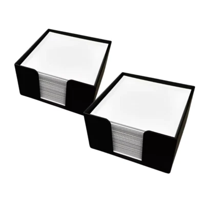 2x Zettelbox Notizwürfel Zettelblock Notizklotz 9x9xcm 400 Blatt schwarz PB001 - Bild 1 von 4