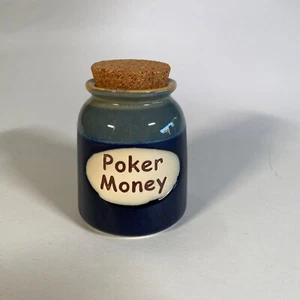 KERAMIK STEINGUT BANK "POKERGELD" MIT KORK LTD Commodities IL - Bild 1 von 8