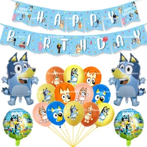 Bingo Bluey Themed Balloons Latex Foil Shaped Kids Birthday Party Decorations - Picture 1 of 11