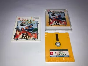 Green Beret Rush'n Attack with Manual Nintendo Famicom Disk FCD Japan import - Picture 1 of 3