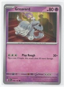 Pokemon Obsidian Flames 100/197 Greavard - Imagen 1 de 1