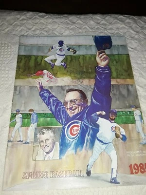 Chicago Cubs 1985 Spring Baseball Program 8 1/2 x 11"  Excellent Condition - Image 1 of 4