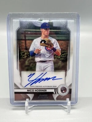 2020 Bowman Sterling Rookie Autographs #BSRANH Nico Hoerner - Image 1 of 2