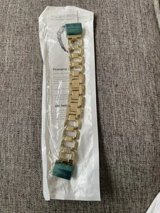 Cinturino orologio Fitbit Charge 2 lega tono oro con strass NUOVO in confezione - Foto 1 di 9