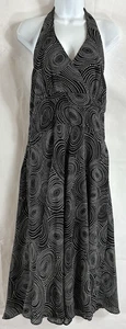 Jonathan Martin Studio Größe 14 schwarz weiß Punkte Neckholder Kleid elastisch Bandeau Rücken - Bild 1 von 17