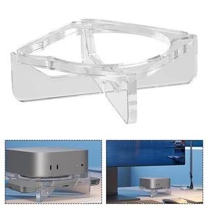 Tischhalterung Halter für Mac Mini M4/M4Pro in klarem Acryl für optimalen Luft - Bild 1 von 12