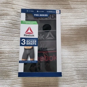 New 3 pack Reebok Pro Series Performance Boxer Briefs 3" Inseam Men's 3XL 48-50 - Picture 1 of 6