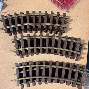 LIONEL G SCALE BRASS BROWN CURVED TRACK Set Of 12 - Picture 1 of 4