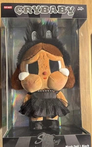 Popmart Crybaby Shiny Shiny Plush Doll Black - Bild 1 von 1