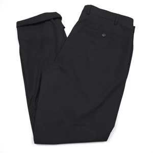 LRL Ralph Lauren  Nibbs Solid Black Pleated Trouser Pants Mens Size 40 X 32 - Picture 1 of 10