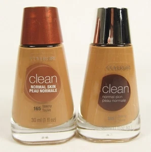 Covergirl 2-PACK Clean Normal Skin Liquid Foundation Makeup #165 TAWNY - Picture 1 of 1