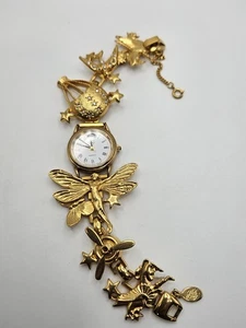 Vintage Kirks Follies Flying Fantasy Charm Watch (Rare) Gold Tone Crystals - Picture 1 of 15