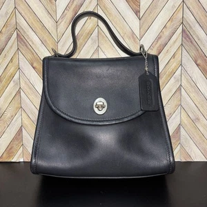 Borsa a tracolla Coach Vintage Regina 9983 pelle nera ferramenta argento - senza tracolla - Foto 1 di 14