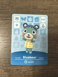 Animal Crossing Amiibo Karte Serie 1 Blaubär #032 AUTHENTISCH NEU - NIE GESCANNT - Bild 1 von 2