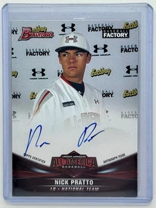2016 Nick Pratto Topps All America Auto 190/199 Under Armour Kansas City Royals - Picture 1 of 2