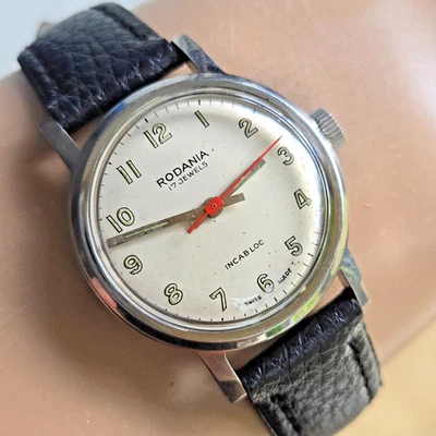 Vintage RODANIA men's manual wind watch AS 1950 swiss 1960s - Image 1 of 4