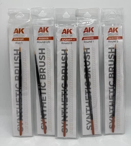 AK Interactive AKB001, 06, 07, 08, 09 synthetische Pinsel Set/flach (5 Stück) - USA - Bild 1 von 1