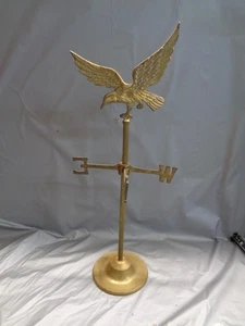Vintage Brass Table Eagle Weathervane Decor - 18" Tall - No Arrow - Picture 1 of 4