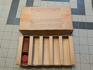 29 dischi gettoni razione un punto rosso OPA non circolati vintage scatola originale - Foto 1 di 5