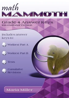 Maria Miller Math Mammoth Grade 4 Answer Keys, International Version (Paperback) - Image 1 of 2