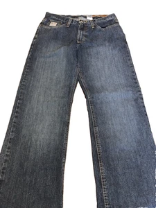 Jeans Cinch para hombre 31x32 etiqueta plateada tiro medio calce ajustado pierna recta vaquero - Imagen 1 de 17