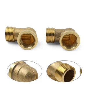 2x Racor de manguera de latón 90 grados pieza angular G1/2 accesorios de tubería - Imagen 1 de 12