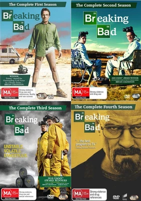 Breaking Bad Complete Season 1 2 3 4 DVD Region 4 Brand New Sealed - Image 1 of 4