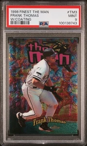 Frank Thomas 1998 Topps Finest #TM3 The Man w/ Coating Insert /500 PSA 9 MINT - Picture 1 of 2
