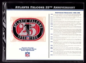 25th Patch Willabee Ward Anniversary Collection NFL Atlanta Falcons Worn 1990 - Picture 1 of 1