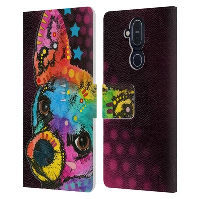 OFFICIAL DEAN RUSSO DOGS LEATHER BOOK WALLET CASE FOR MICROSOFT NOKIA PHONES - Image 1 of 4