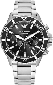 Emporio Armani Watch Ar11360 Silver 1.19 Pound Dial Color Black - Picture 1 of 3