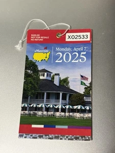 2025 Masters Badge - Mcilroy Grand Slam Augusta National Ticket Monday Practice - Bild 1 von 2