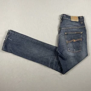 Nudie Jeans Mens 34x34 (Actual 32x34) Slim Fit Blue Thin Finn Stretch Denim EUC - Picture 1 of 17