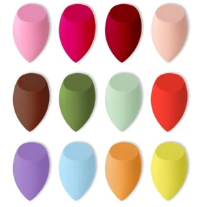 Esponja de maquillaje base cosmética 12 un. licuadora soplo colores surtidos sin látex - Imagen 1 de 11