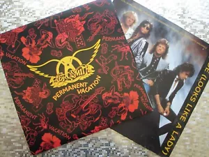 AEROSMITH ~ Permanent Vacation ~ LP w/Dude Looks Like a Lady 12" Maxi Single - Picture 1 of 15