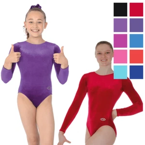 Gymnastics Leotard The Zone Long Sleeve Girls Dance Smooth Nylon Lycra 102SM - Picture 1 of 15