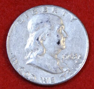 Moneda de medio dólar Franklin 1963-D 90 % plata circulada FH643 - Imagen 1 de 2