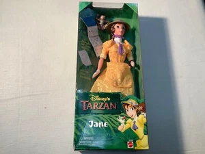 Muñeca Tarzán Jane 1999 nueva en caja Mattel Disney #22345 pegatina en la parte posterior - Imagen 1 de 3