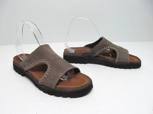 Naot Damen Leder Pantoletten Sandalen taupe braun Korkfußbett Größe 10,5 - Bild 1 von 10