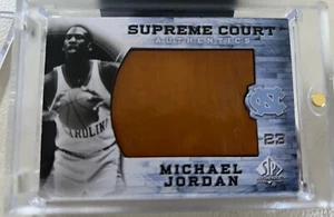 2010-11 SP AUTHENTIC #MJ-23 SUPREME COURT MICHAEL JORDAN UNC GAME USED FLOOR - Picture 1 of 2