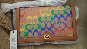 COACH 1941 Riley Rainbow Signature Canvas Crossbody Pride Collection NWT! - Picture 1 of 21