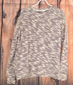 Fabletics Juliette Sweater Purple White Popcorn Knit Pullover XS Loose - Picture 1 of 3