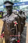 PHOTO  VICTORY OVER BLINDNESS STATUE MANCHESTER PICCADILLY STATION THE STATUE HA