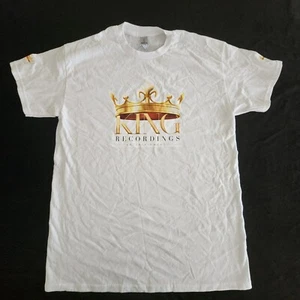 King Recordings Entertainment Gildan White Short Sleeve Cotton T-Shirt Men's M - Picture 1 of 10